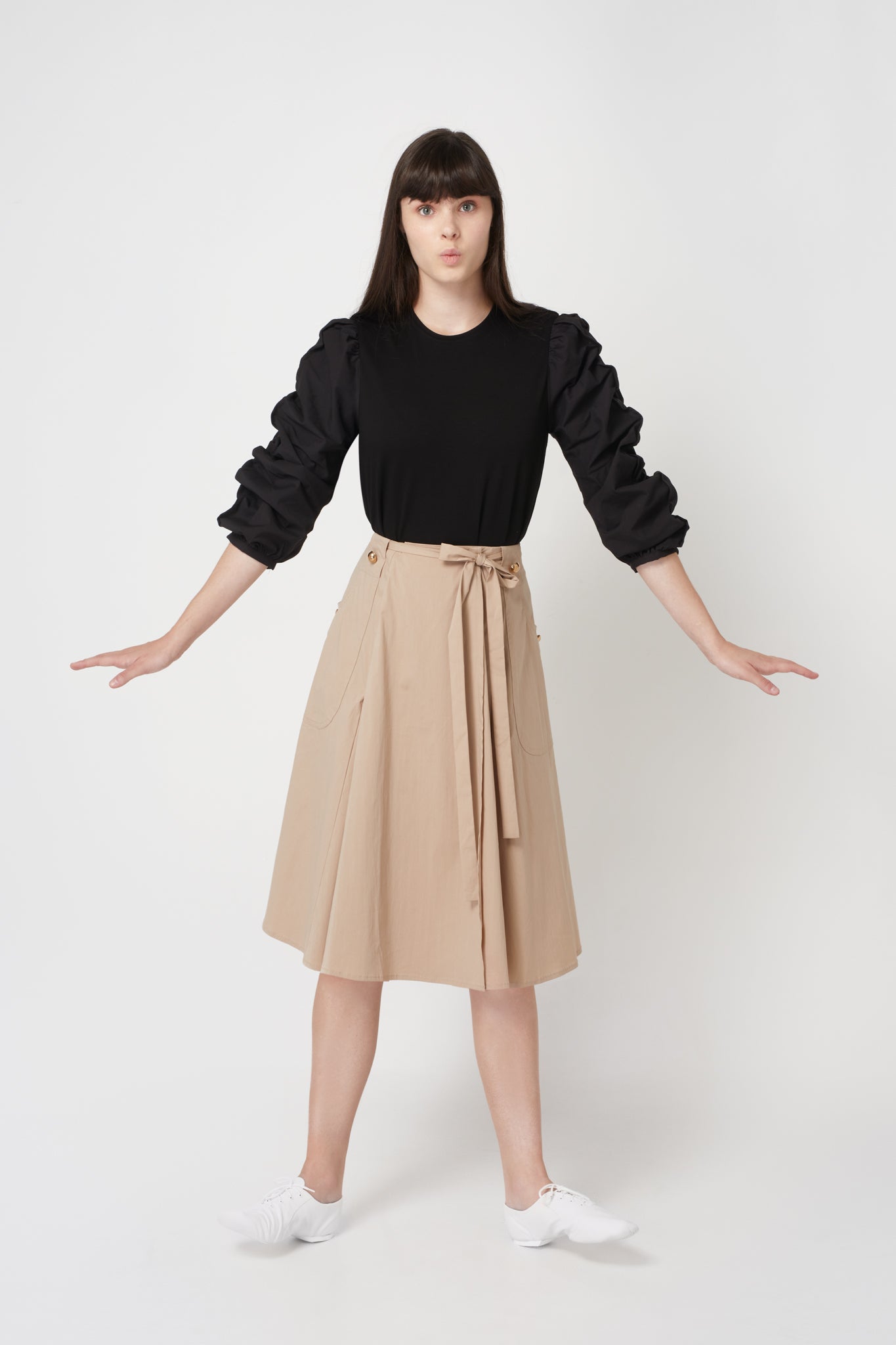 ELLE OH ELLE GOLD BUTTONS SKIRT