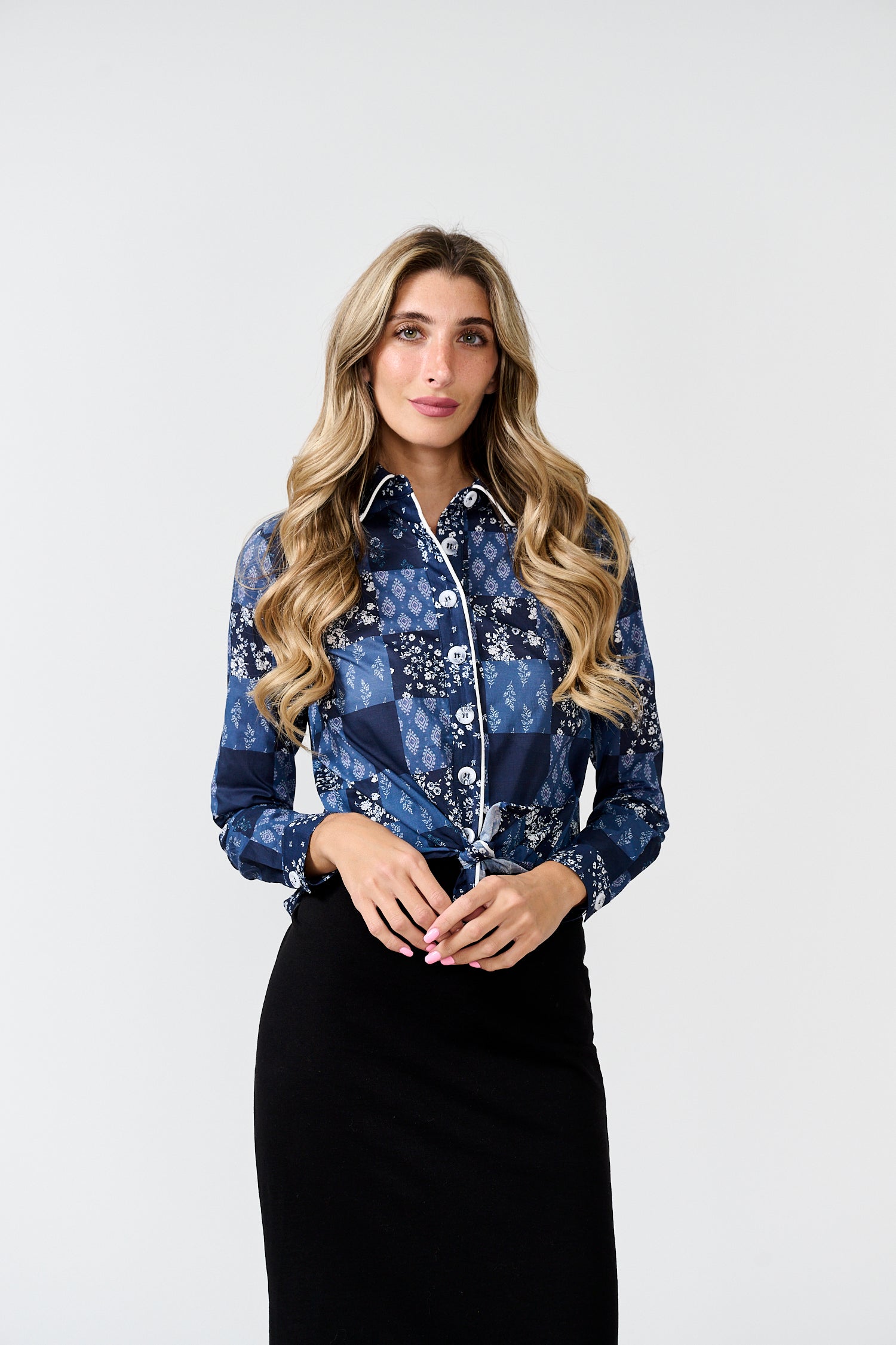 PAPER PARACHUTE CHECKERED PRINTED BIG BUTTON SHIRT
