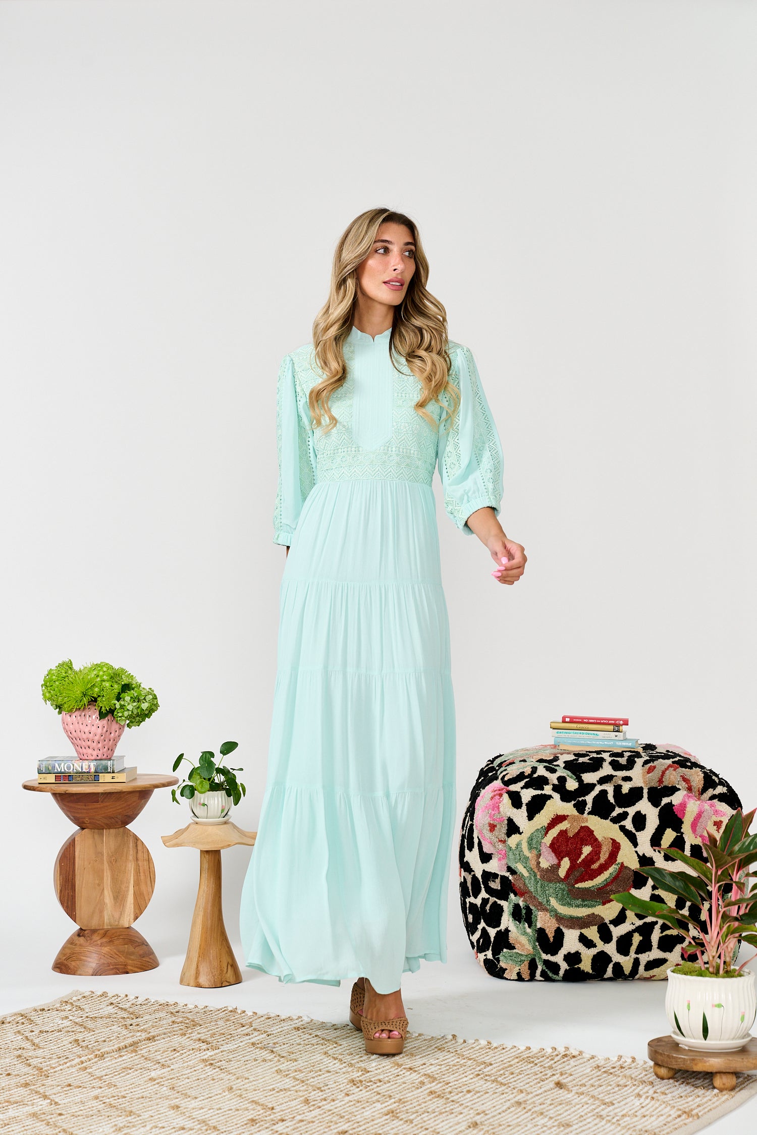 PAPER PARACHUTE LACE CHIFFON DRESS