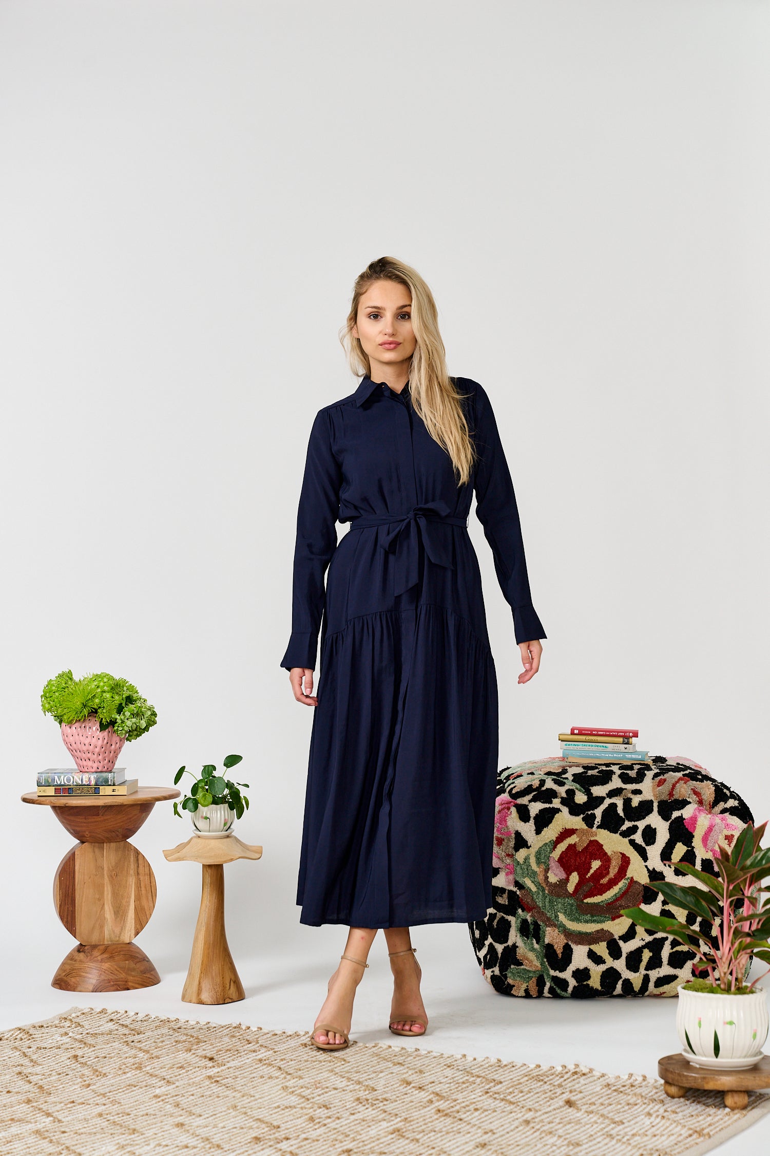 PAPER PARACHUTE DROP RUFFLE BUTTONDOWN DRESS