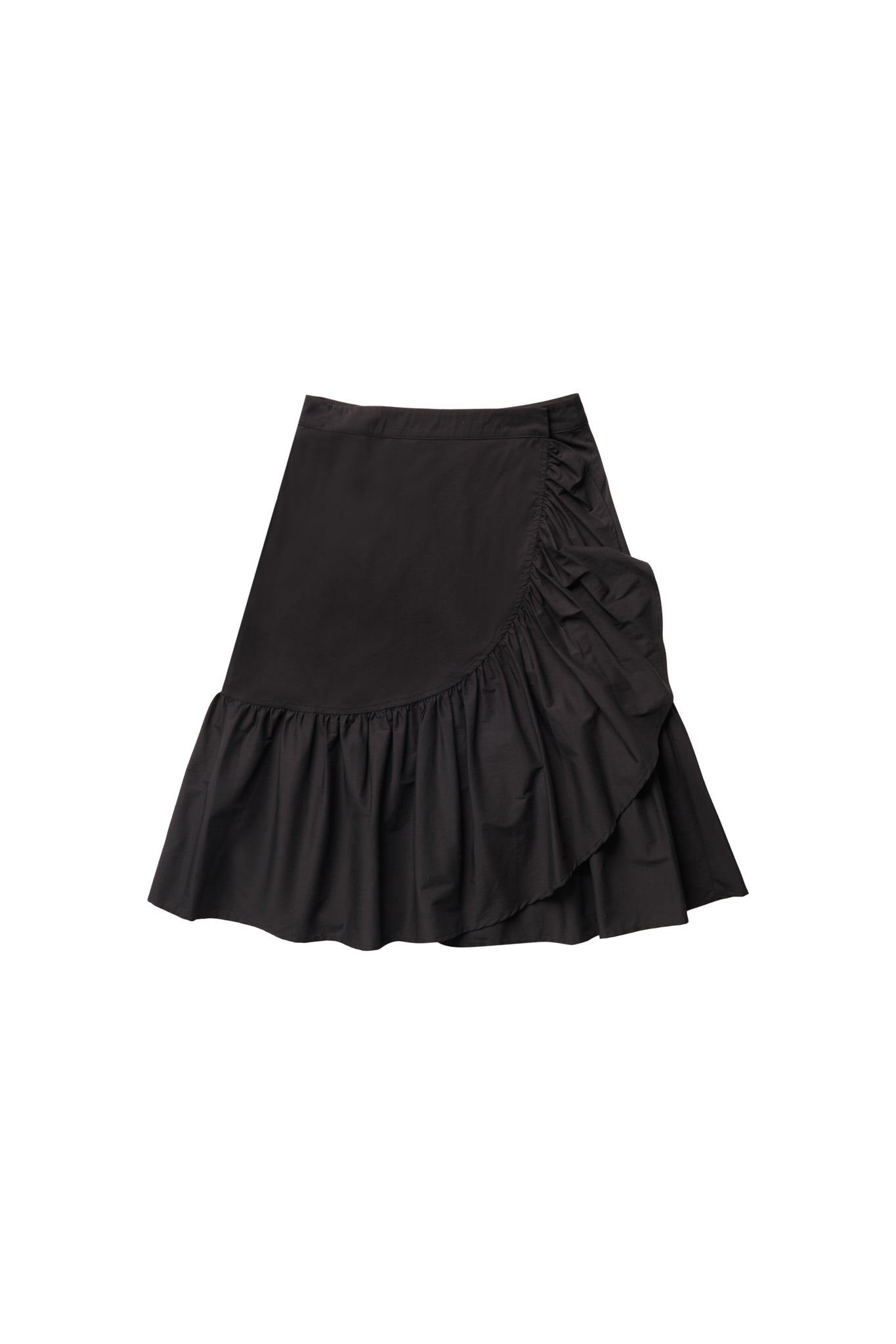 ZAIKAMOYA DIAGONAL RUFFLE SKIRT