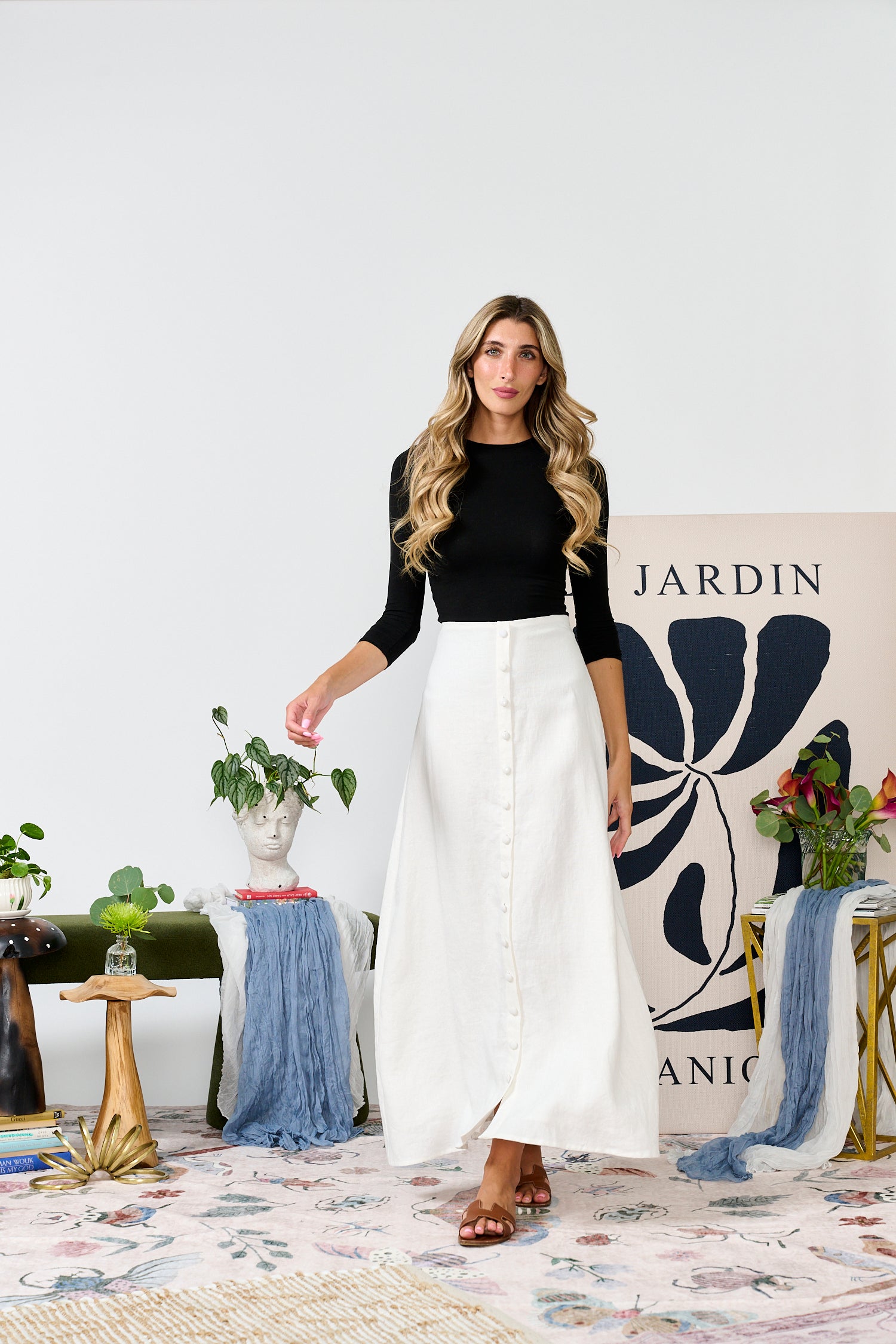 PASCAL LINEN BUTTONDOWN SKIRT
