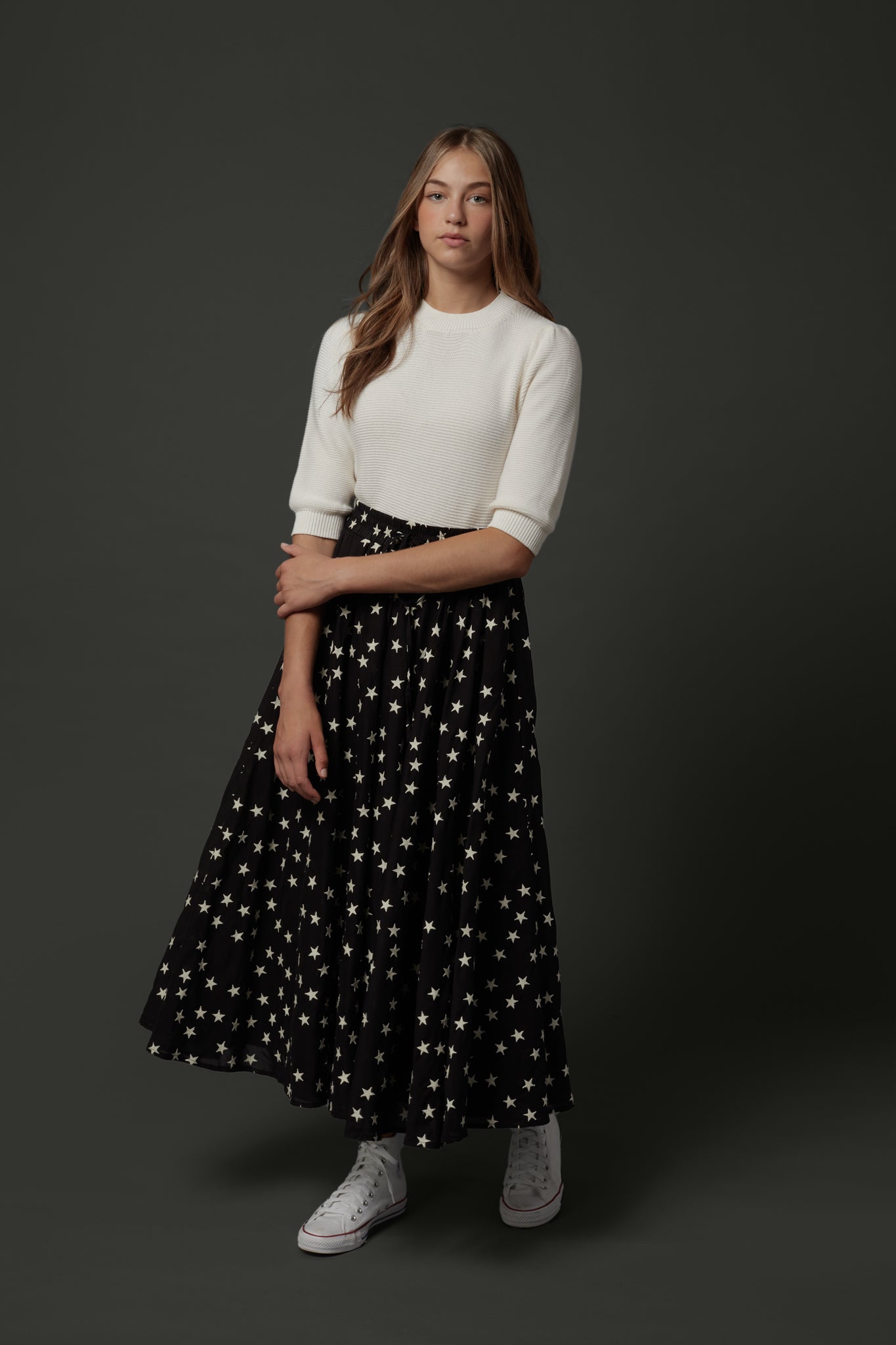 ZAIKAMOYA MERYL STAR DRAWSTRING SKIRT