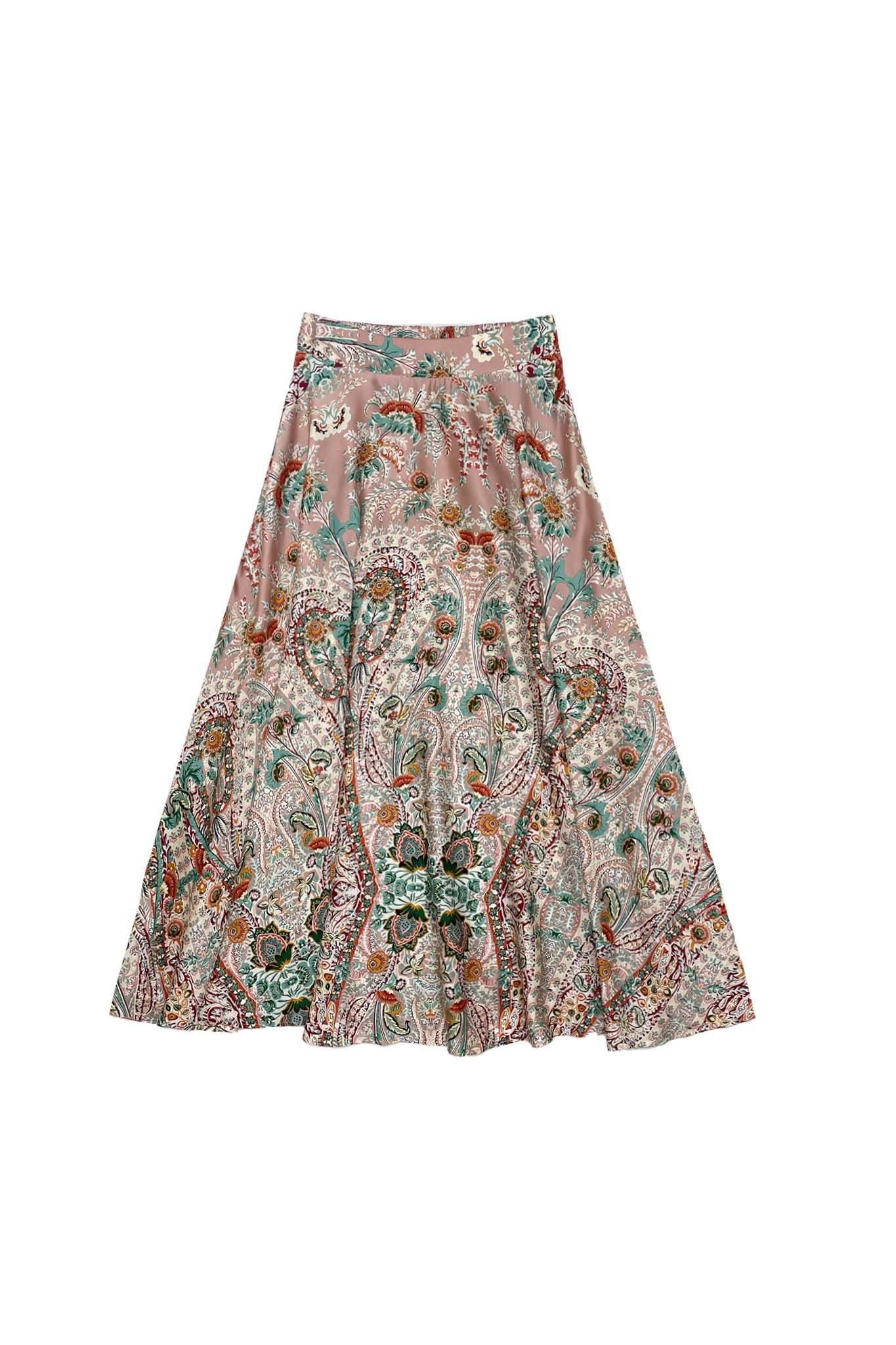ELLE OH ELLE SIA PAISLEY FLORAL SILKY SKIRT
