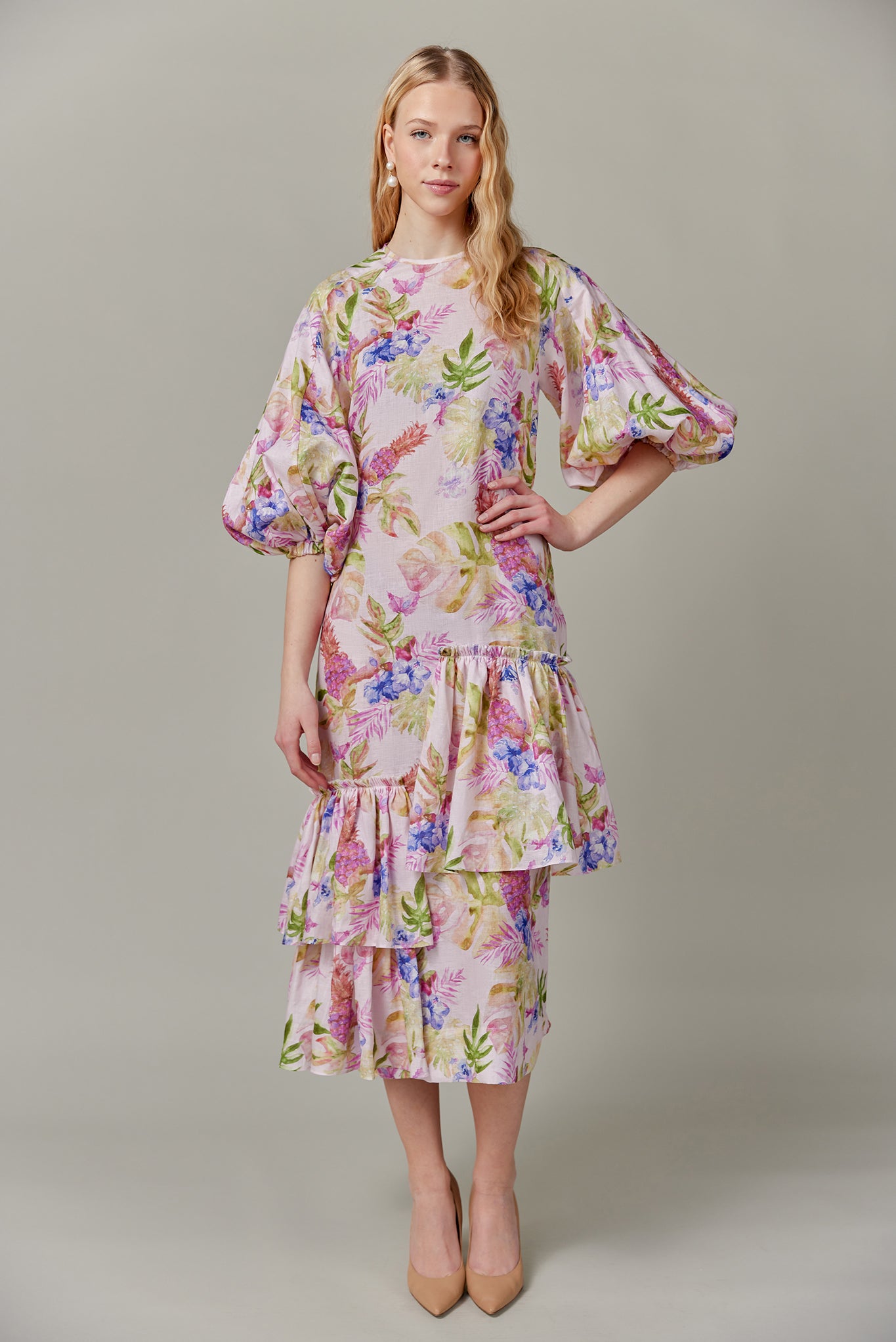 APPARALEL LINEN MAXI DRESS