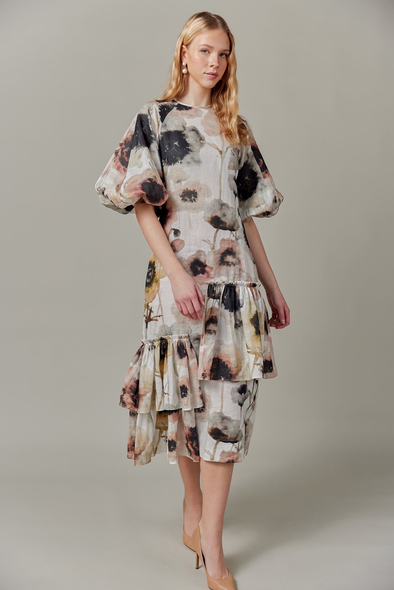 APPARALEL LINEN MAXI DRESS