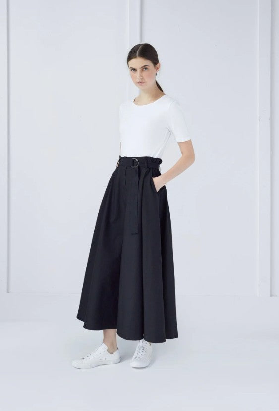 UNAYA CAMERON SIDE SCRUNCH BELTED SKIRT