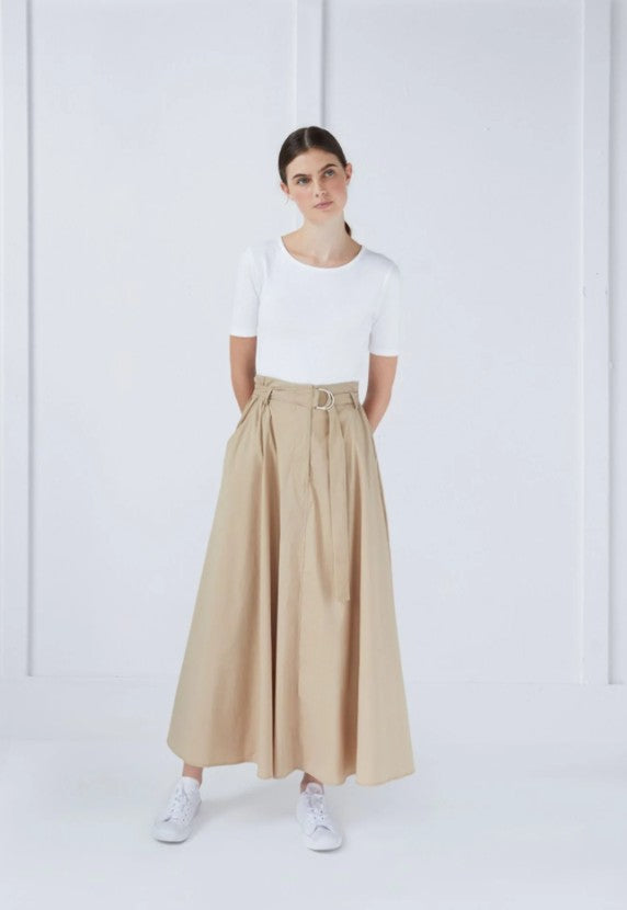UNAYA CAMERON SIDE SCRUNCH BELTED SKIRT