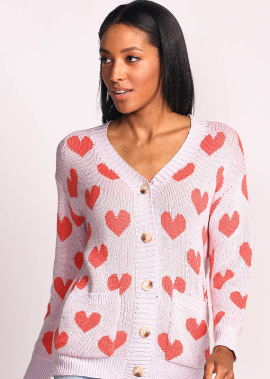 Heart cardigan outlet sweater