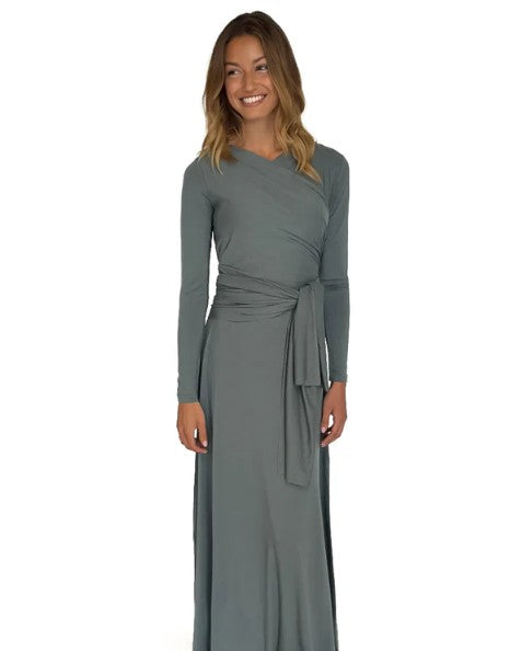 AVALEA WRAP JERSEY MAXI DRESS