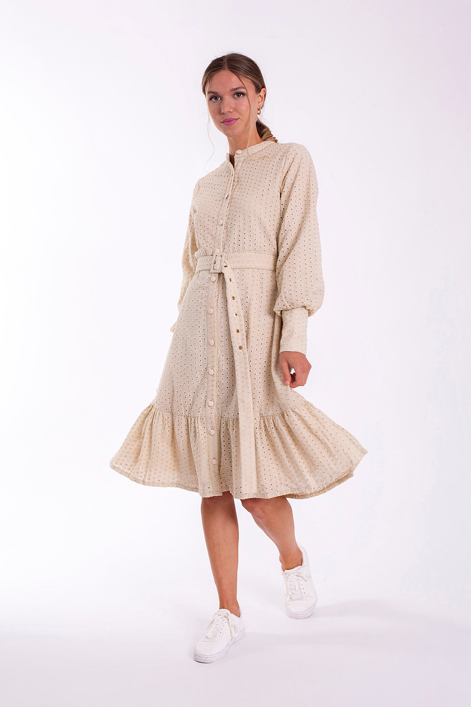 CONCEPT EYELET SHIRT DRESS