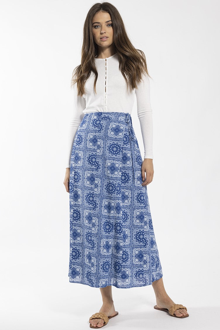 CONCEPT BANDANA MIDI SKIRT