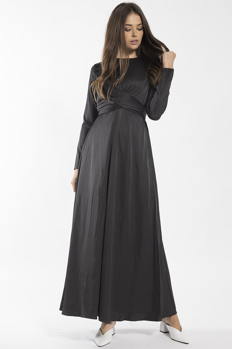 CONCEPT WRAP SLIP MAXI DRESS