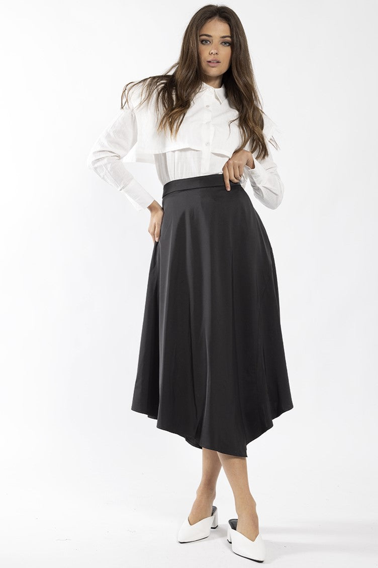 CONCEPT ASYMMETRIC SLIP SKIRT
