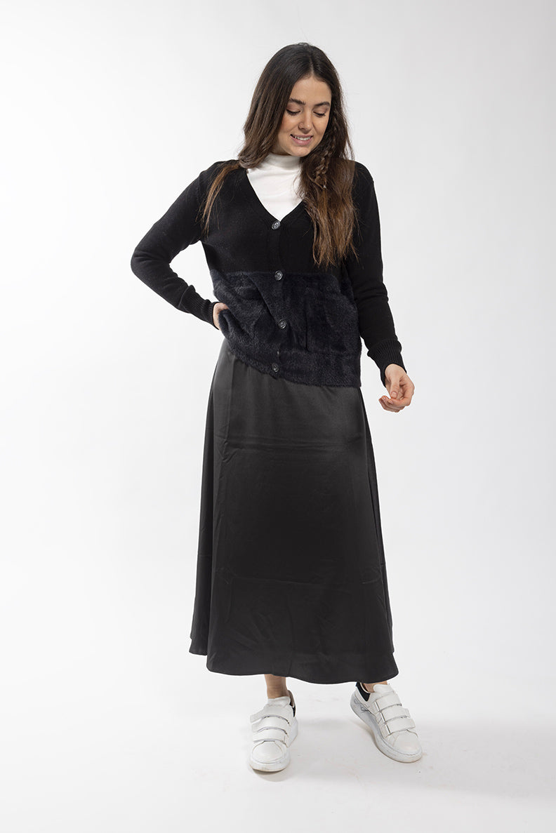 CONCEPT HALF FUZZY CARDIGAN
