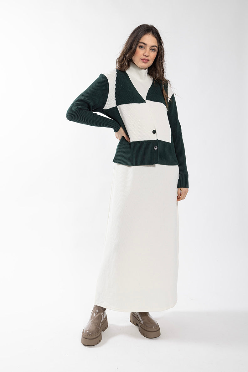 CONCEPT CHECKERBOARD CARDI