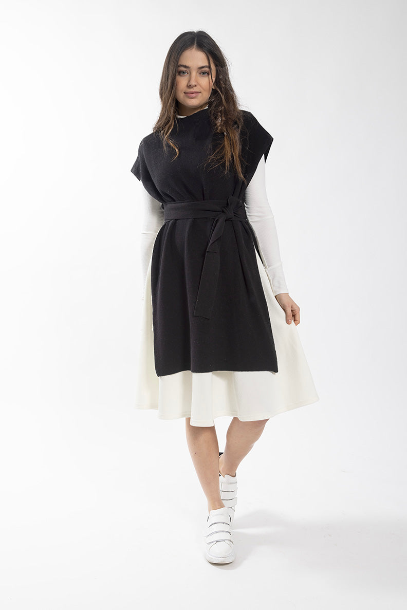 CONCEPT SIDE SLIT BELTED TUNIC