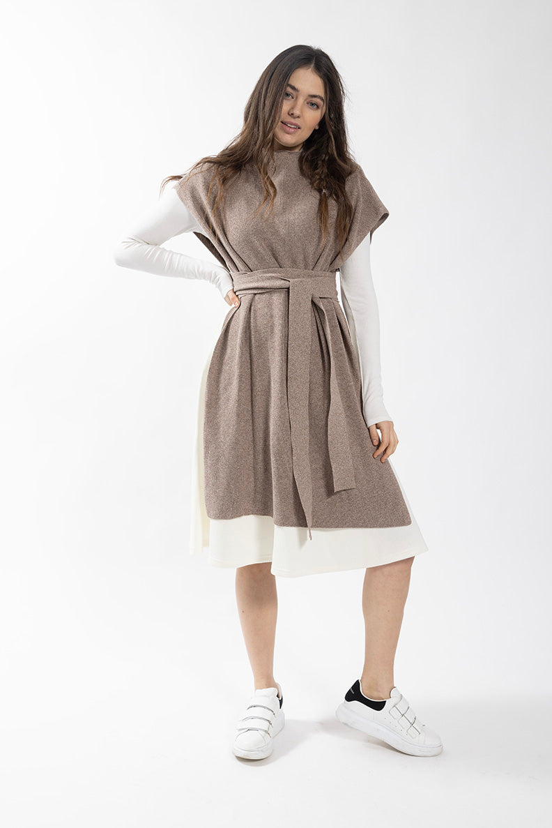 CONCEPT SIDE SLIT BELTED TUNIC