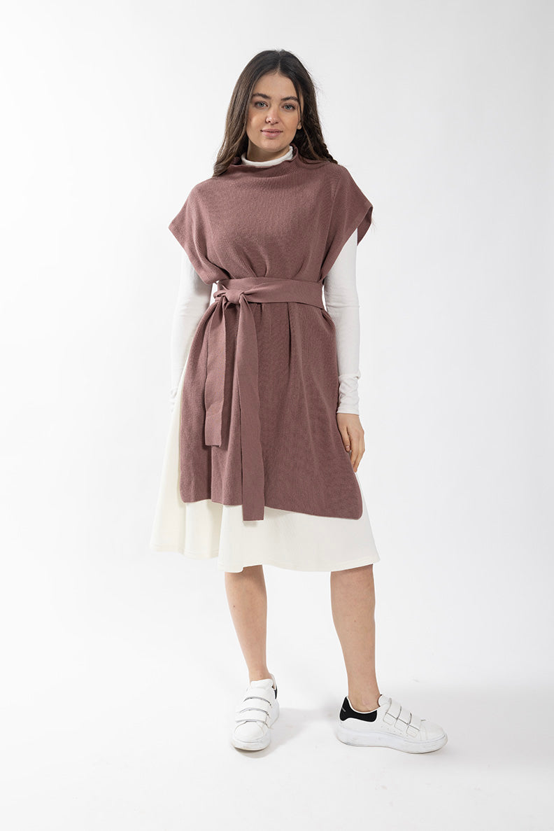 CONCEPT SIDE SLIT BELTED TUNIC