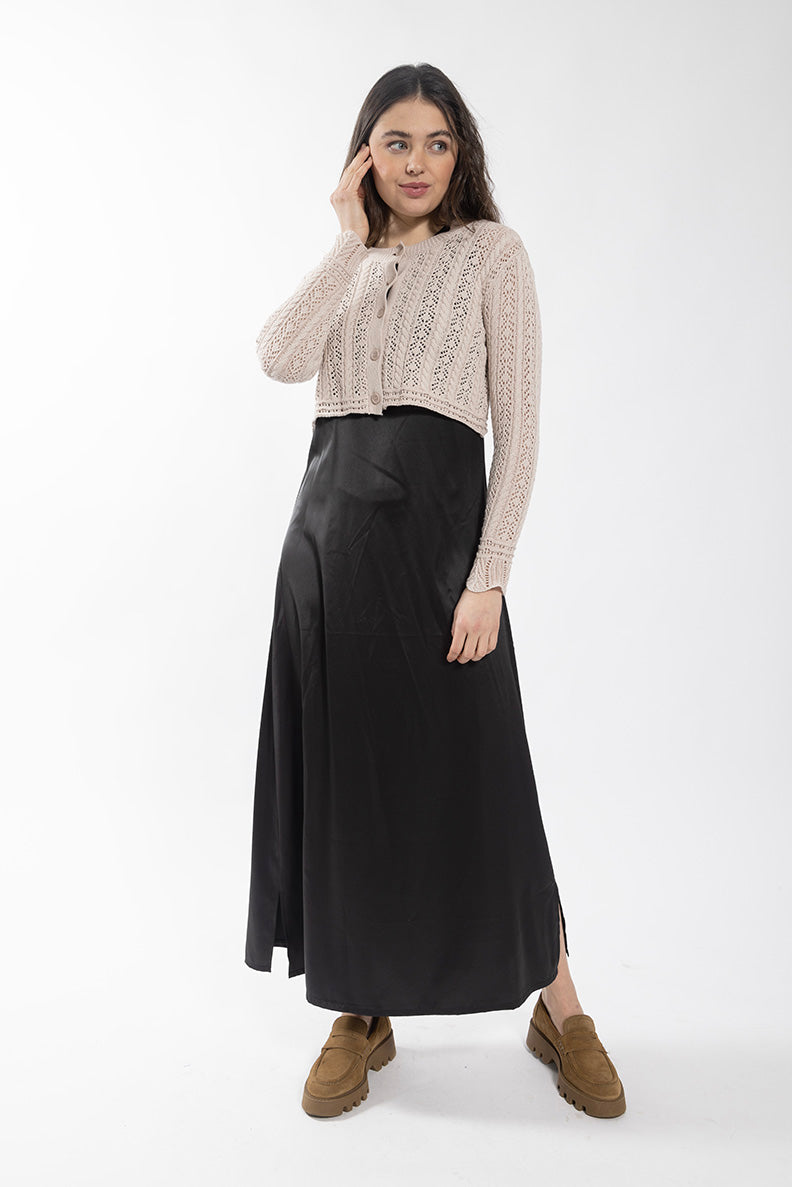CONCEPT CROP CROCHET CARDI