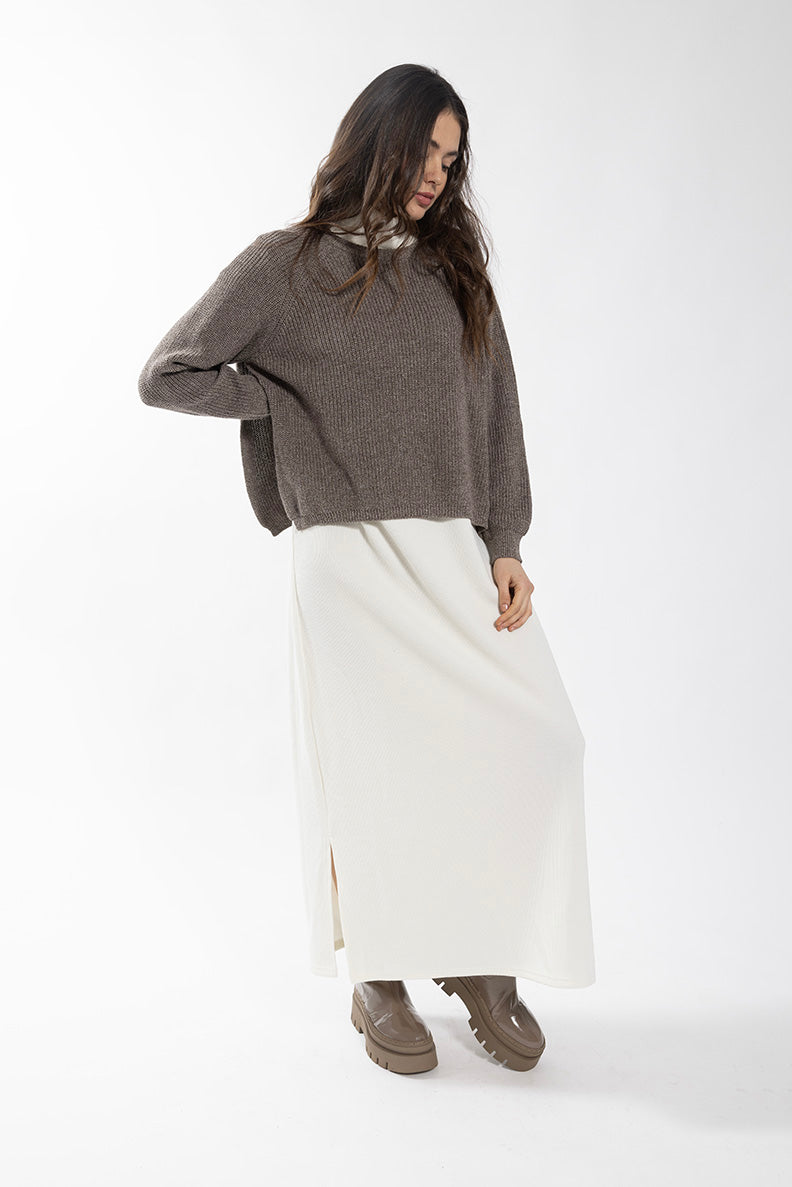CONCEPT SIDE SLIT SWEATER