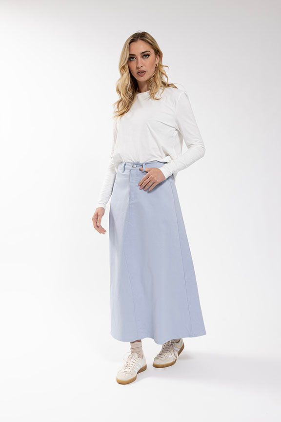 CONCEPT Basic A-Line Twill Skirt