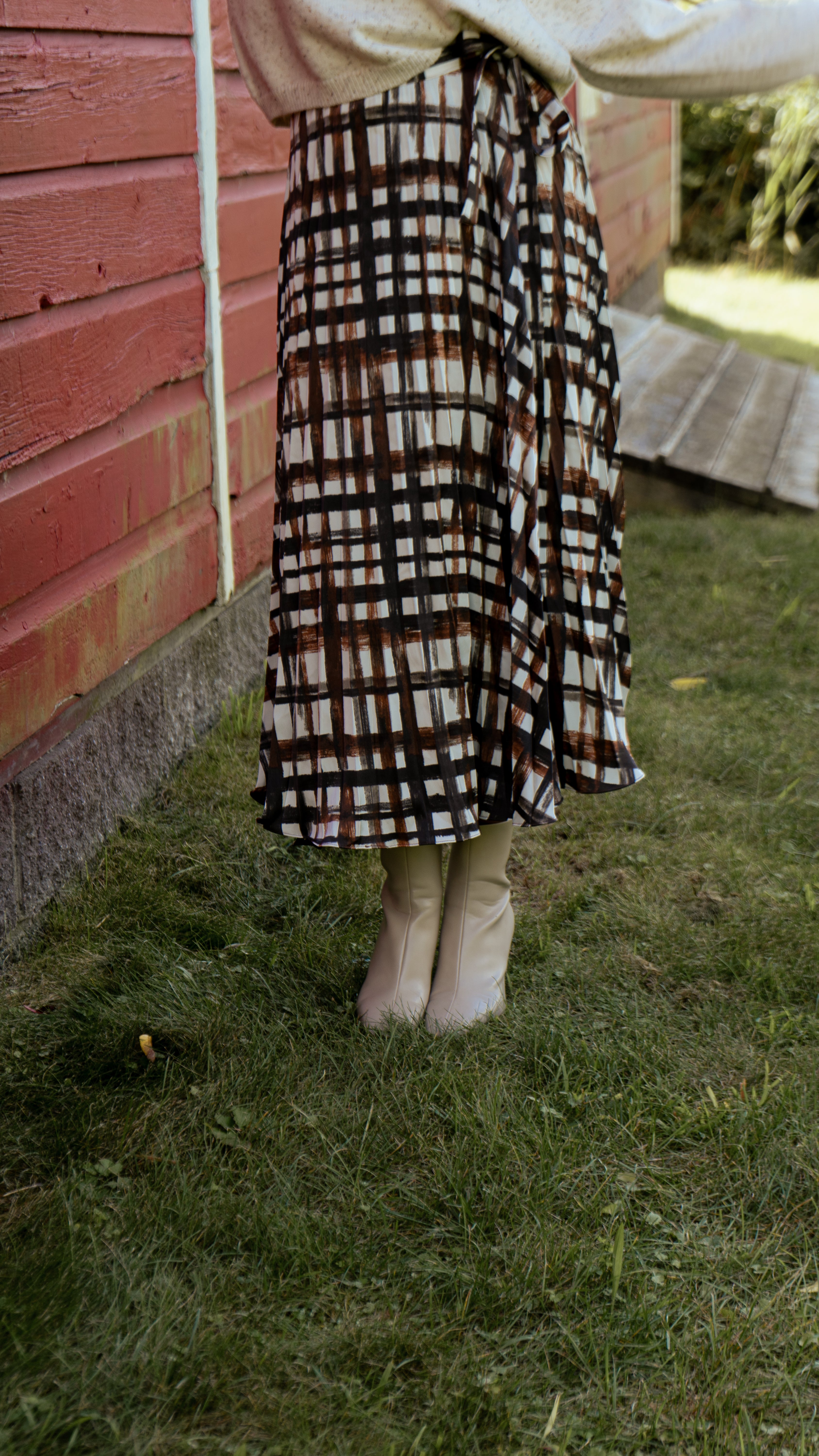 ZAIKAMOYA NANCY PLAID SKIRT