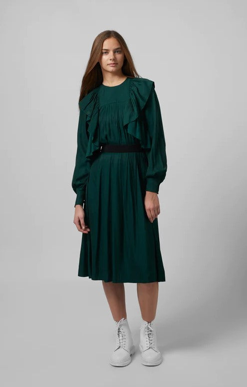 ELLE OH ELLE GATHERED PLEAT RUFFLE BLOUSE