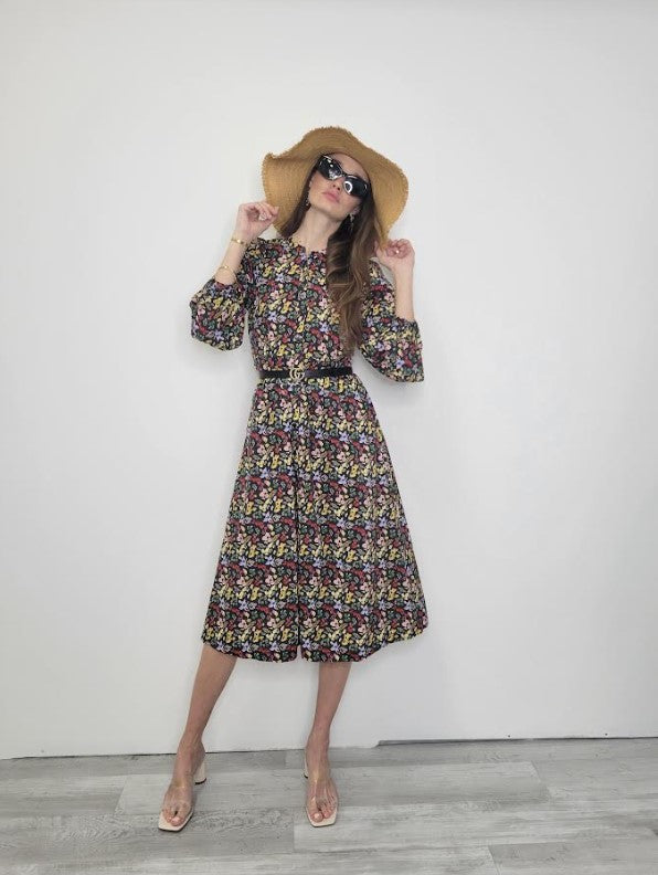 POPPY NY FLORAL BUTTONDOWN DRESS