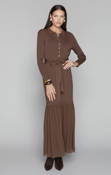 APPARALEL HARLOW DROP RUFFLE BUTTONDOWN DRESS