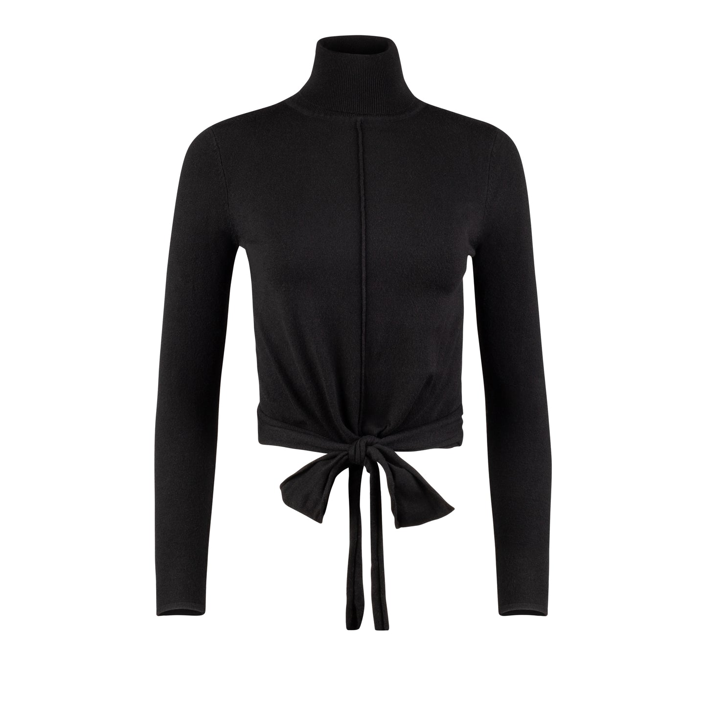 POINT KNIT WRAP TURTLENECK