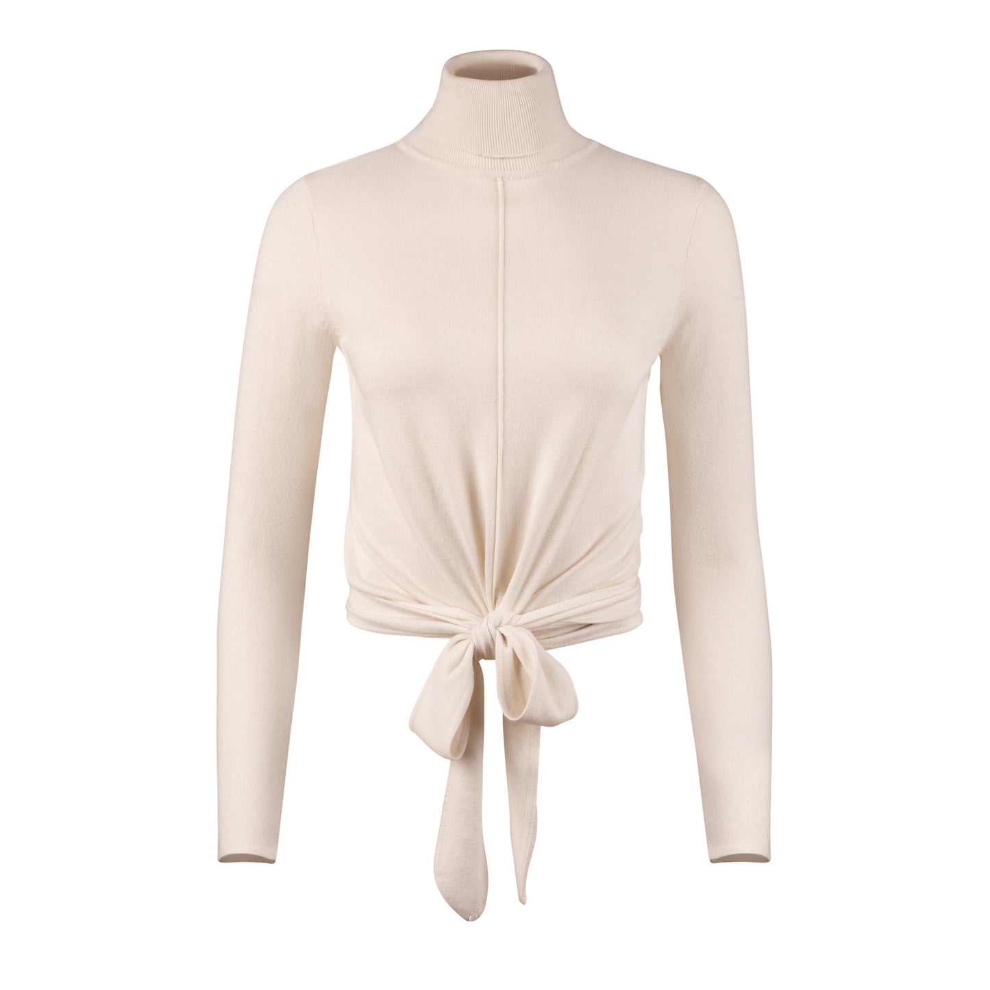 POINT KNIT WRAP TURTLENECK
