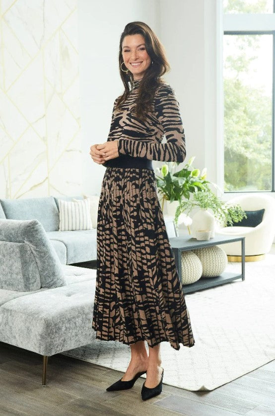 PASHMINA KNIT PRINTED MAXI SET