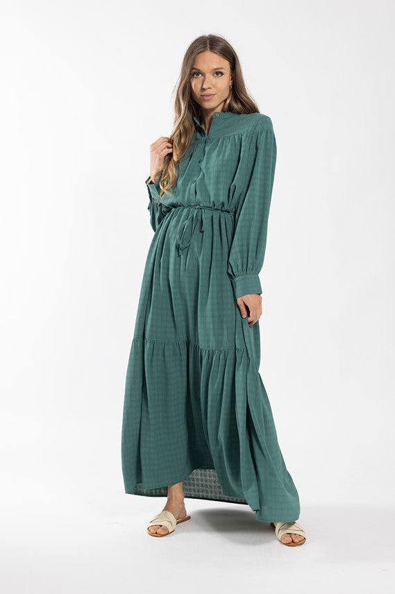 LATITUDE TIERED MAXI DRESS