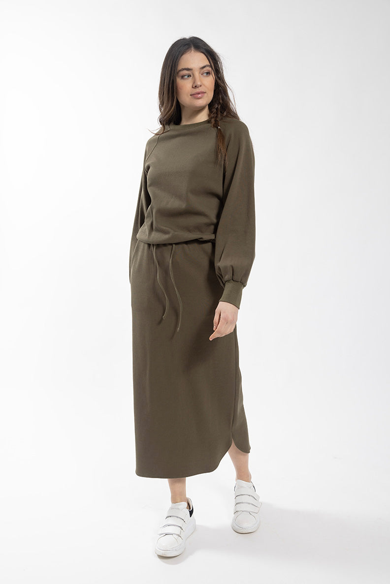 LATITUDE DRAWSTRING WAIST SKIRT