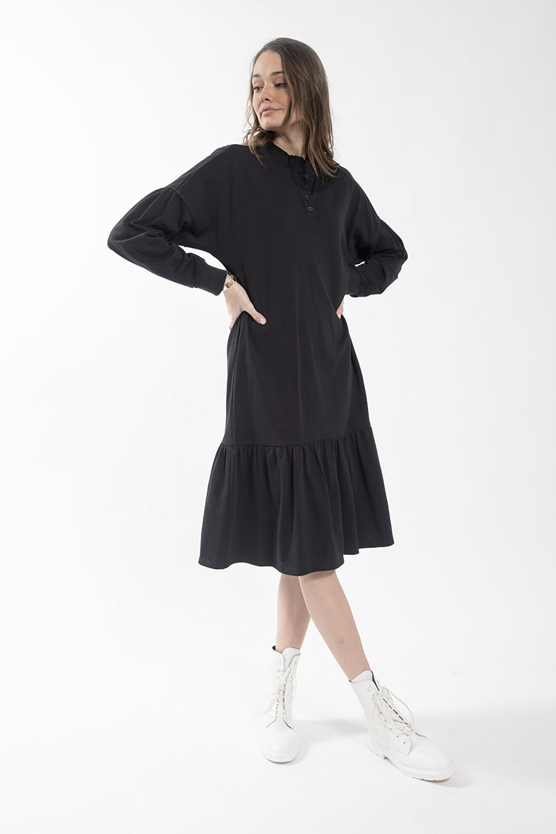 LATITUDE DROP TIER SWEATSHIRT DRESS