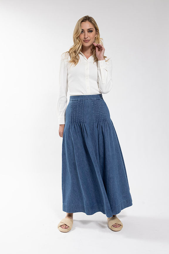 LATITUDE Ribbed Button Down T-Shirt