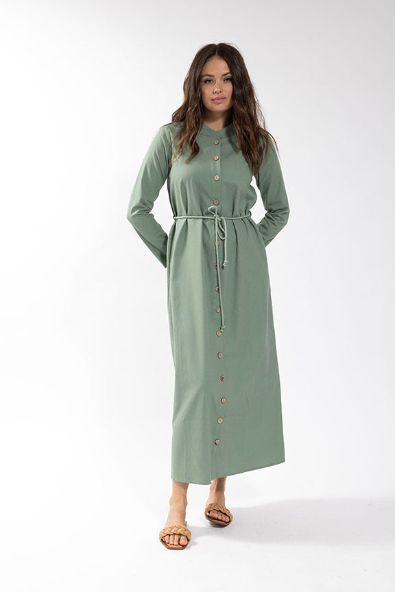 LATITUDE Linen Button Down Dress Blew Boutique LATITUDE Linen Button Down Dress Blew Boutique