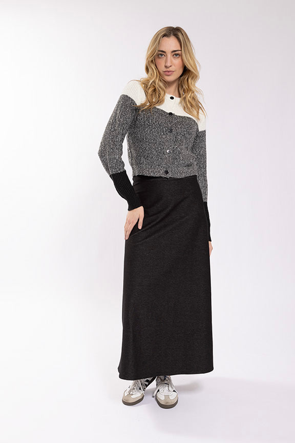 Latitude Stretch Chambray A-Line Skirt