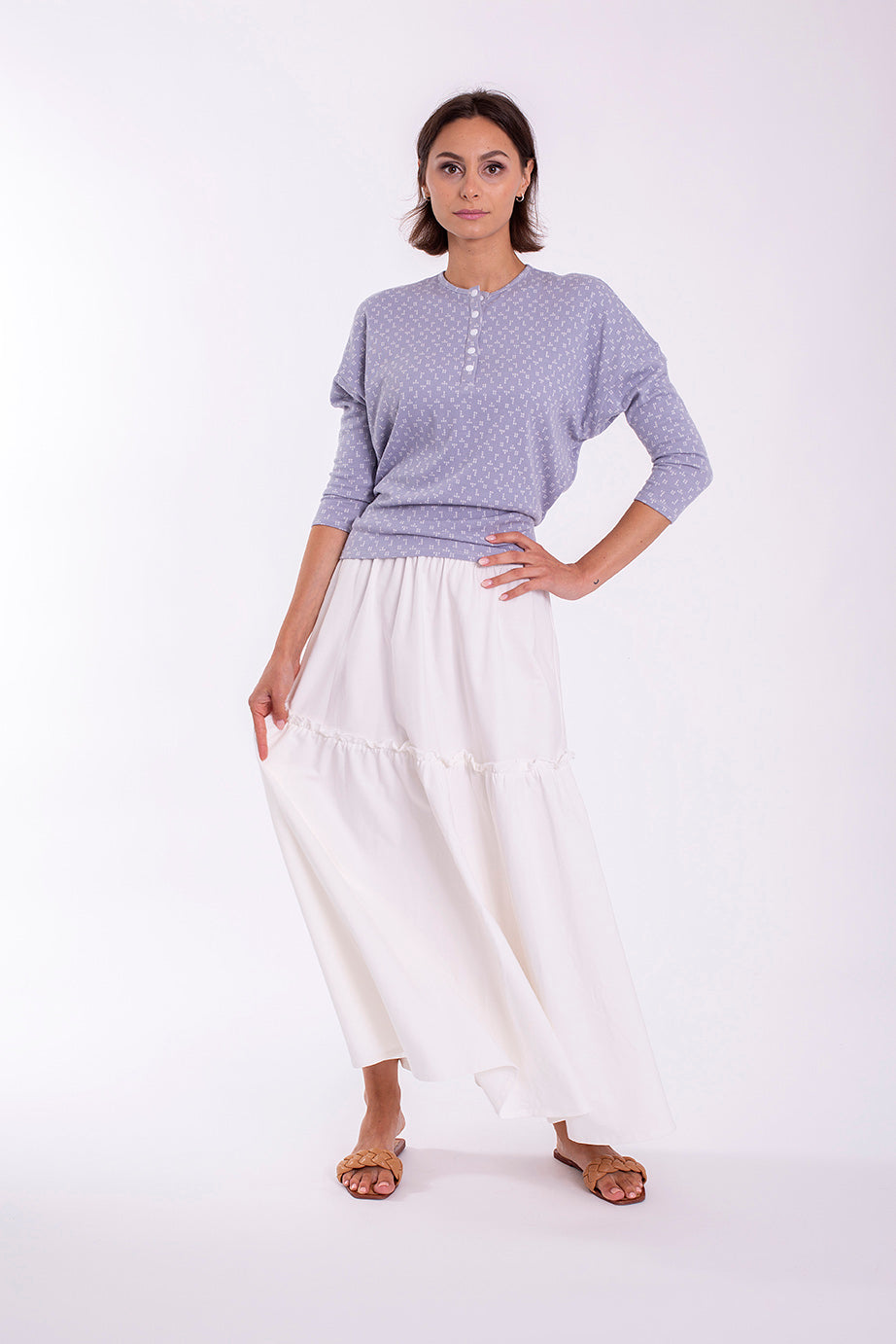 MONN PRINTED DOLMAN TEE