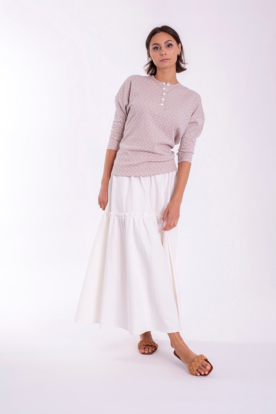 MONN PRINTED DOLMAN TEE