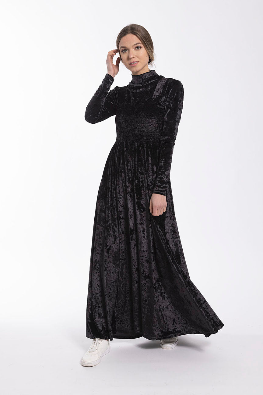 MONN CRUSHED VELVET TURTLENECK