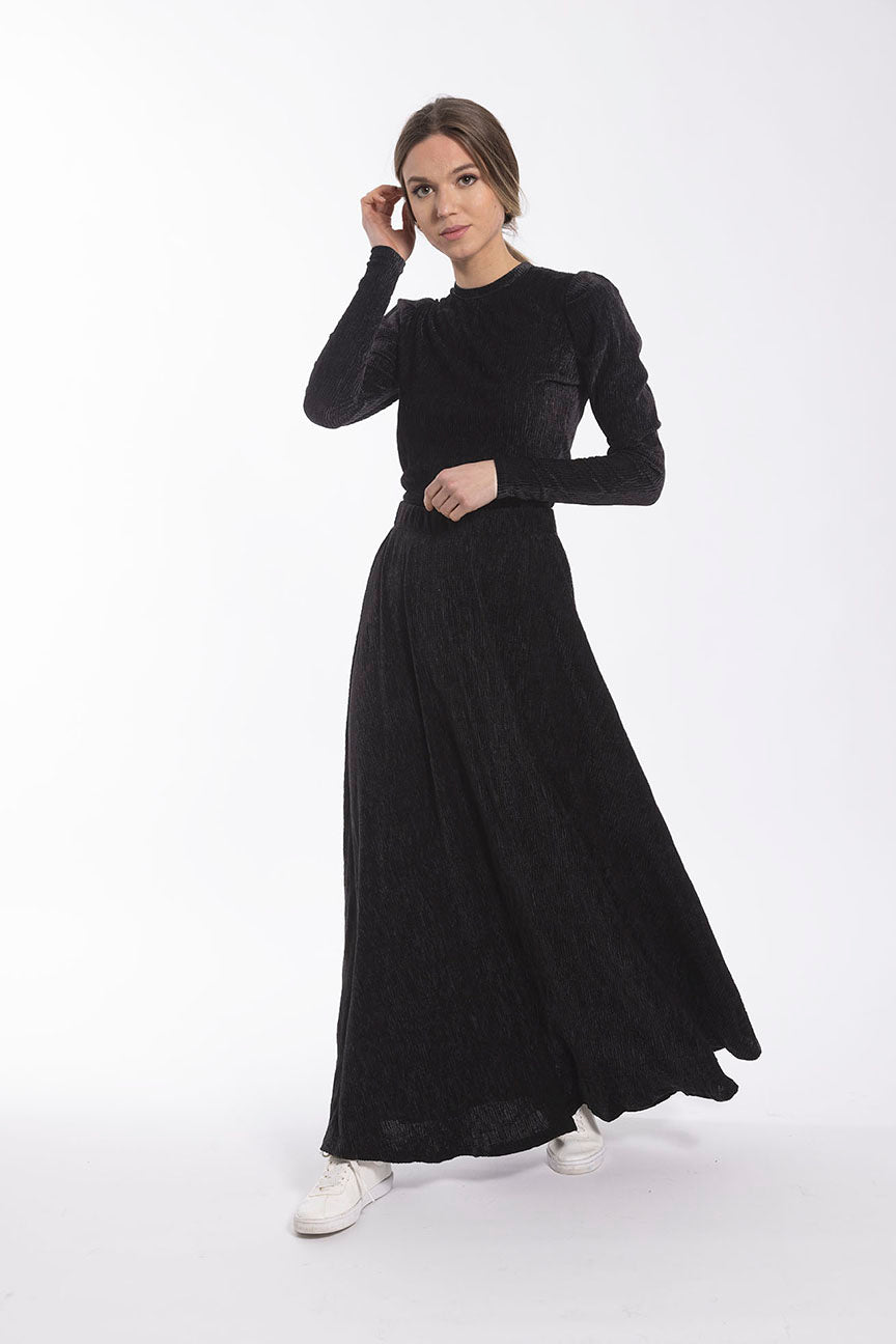 MONN TEXTURED VELOUR TOP