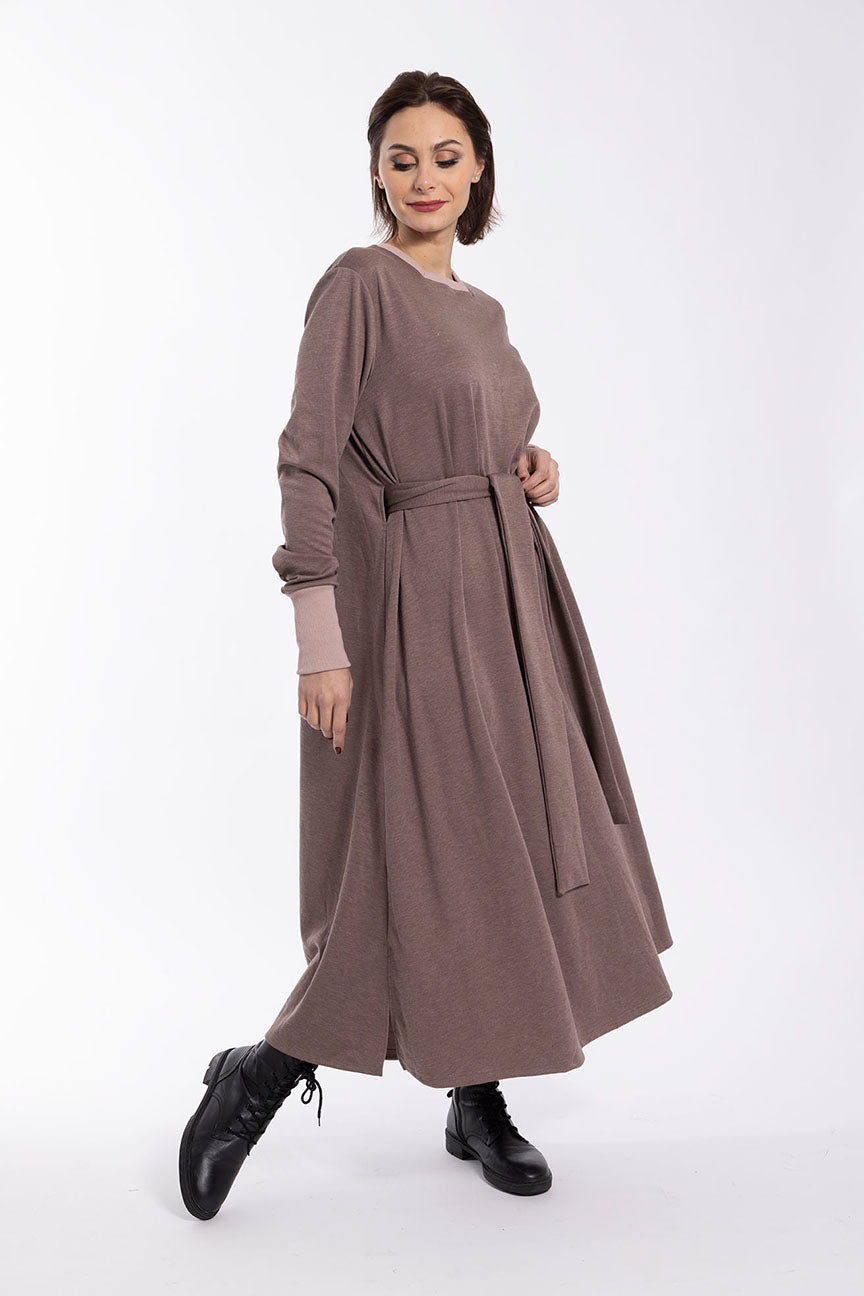 MONN SQUARE NECK SWEATSHIRT DRESS