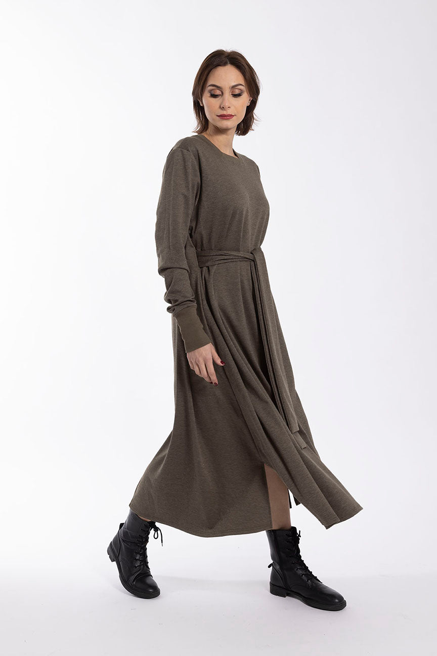 MONN SQUARE NECK SWEATSHIRT DRESS