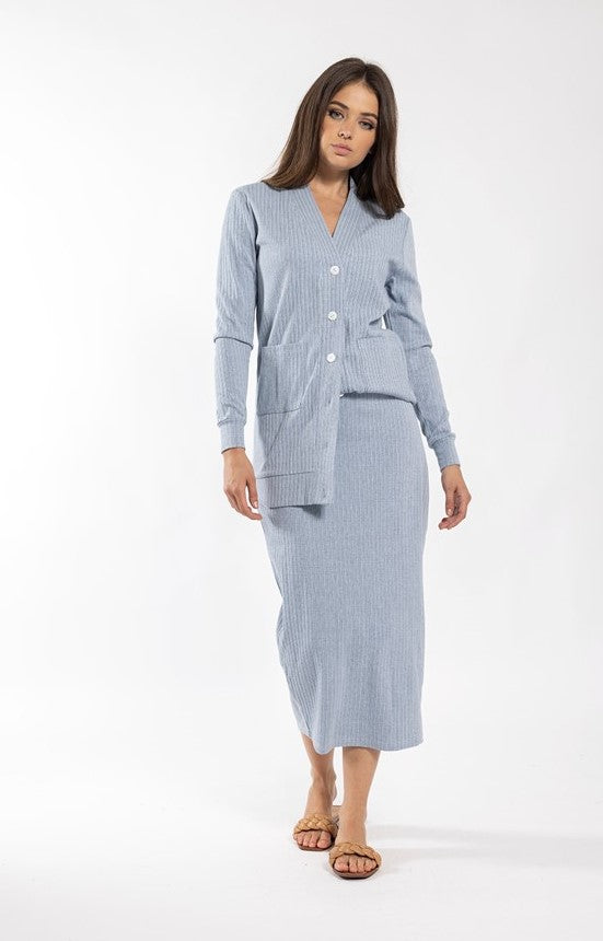 MONN WIDE RIB CARDIGAN