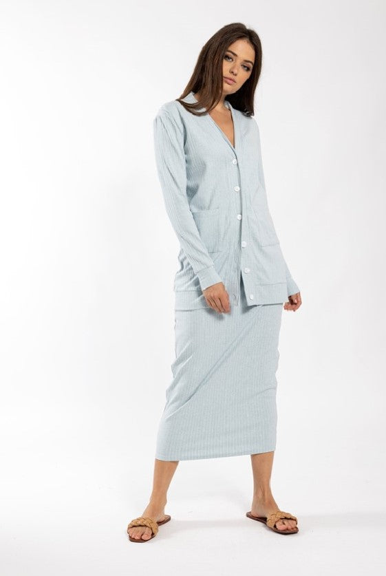 MONN WIDE RIB CARDIGAN