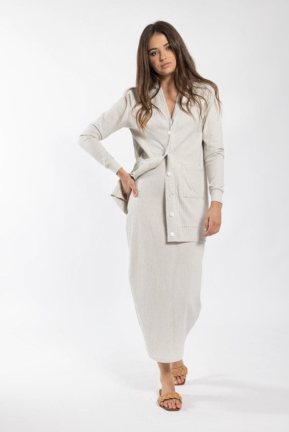 MONN WIDE RIB CARDIGAN