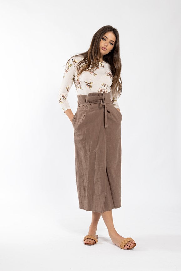 MONN LINEN WRAP SKIRT