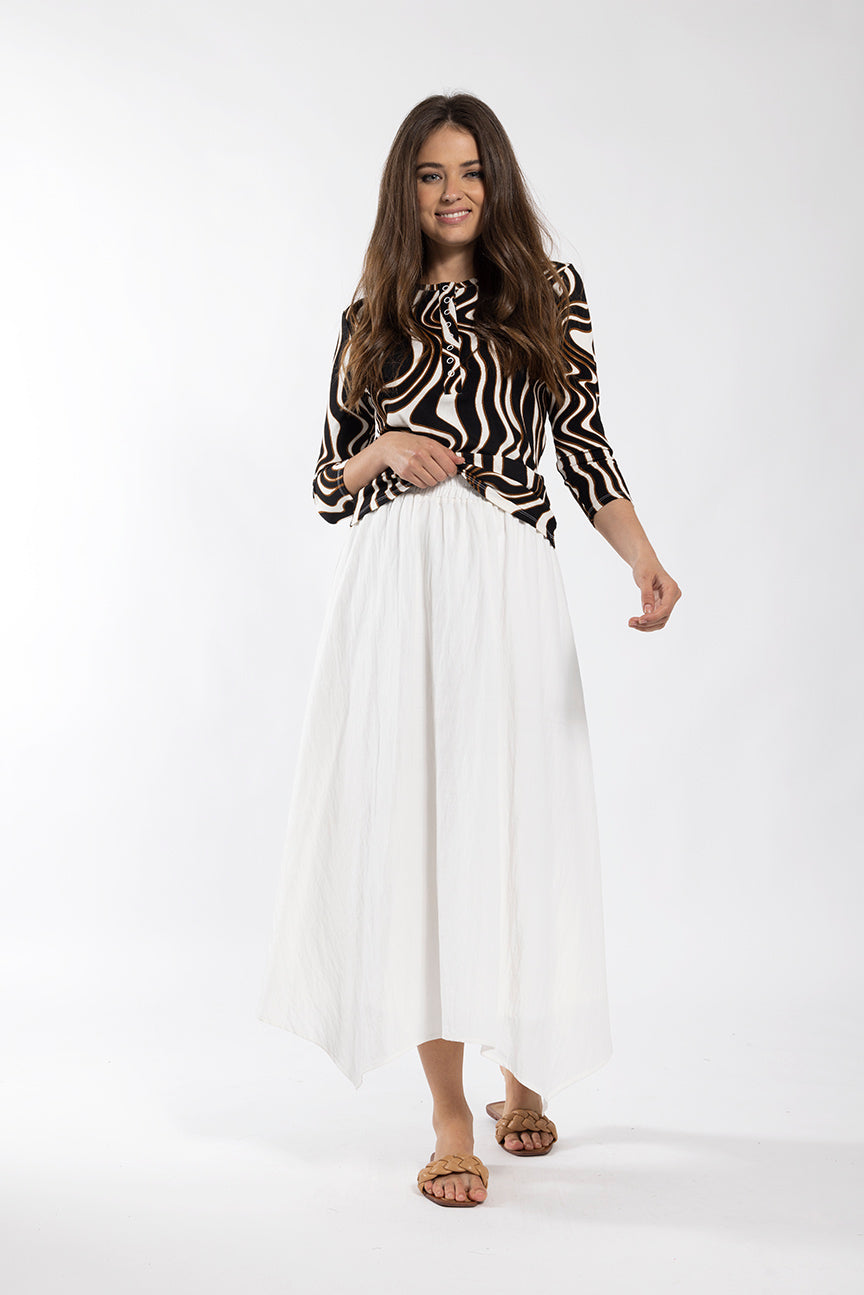 MONN SWIRL HENLEY TEE
